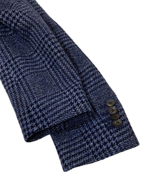 LARDINI（ラルディーニ）LARDINI (ラルディーニ) 段返り3Bテーラードジャケット / ウールテーラードジャケット 千鳥格子柄 ハウンドトゥース 　IEA49561 ネイビー サイズ:44の古着・服飾アイテム