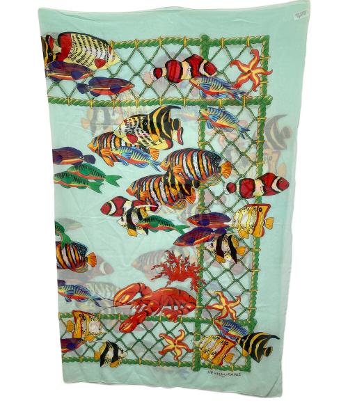 HERMES（エルメス）HERMES (エルメス) パレオ スカーフ ミントグリーンの古着・服飾アイテム