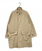 UNIVERSAL PRODUCTS.ユニバーサルプロダクツ）の古着「STAND COLLAR SHELL COAT/CHACOAL スタンドカラーシェルコート　231-60701」｜ブラウン