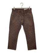 KAPITALキャピタル）の古着「刺し子センチュリーデニム　シンチバック　柿渋」｜ブラウン