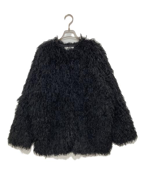 NOUNLESS（ナウンレス）NOUNLESS (ナウンレス) PERMANENT FAKE FUR COAT(フェイクファーコート) 112420730340 ブラック サイズ:1の古着・服飾アイテム