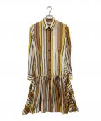MARNIマルニ）の古着「マルチストライプ シャツ ドレス ABMA0263Q0」｜イエロー