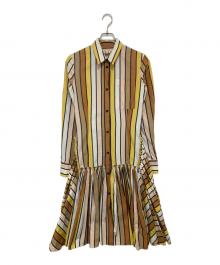 MARNI（マルニ）の古着「マルチストライプ シャツ ドレス ABMA0263Q0」｜イエロー