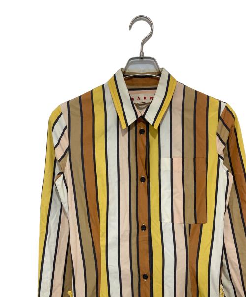 MARNI（マルニ）MARNI (マルニ) マルチストライプ シャツ ドレス ABMA0263Q0 イエロー サイズ:38の古着・服飾アイテム