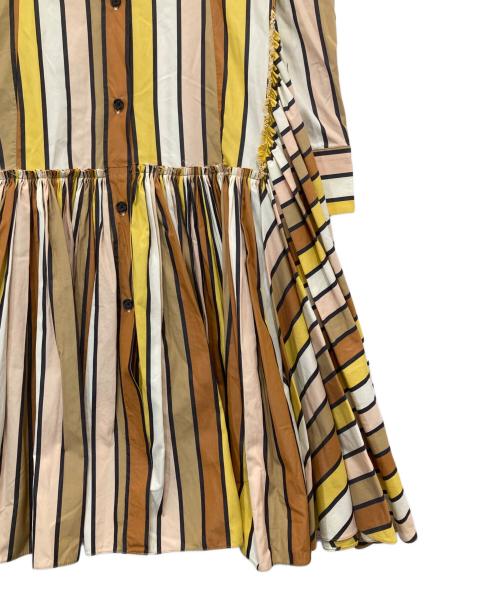 MARNI（マルニ）MARNI (マルニ) マルチストライプ シャツ ドレス ABMA0263Q0 イエロー サイズ:38の古着・服飾アイテム