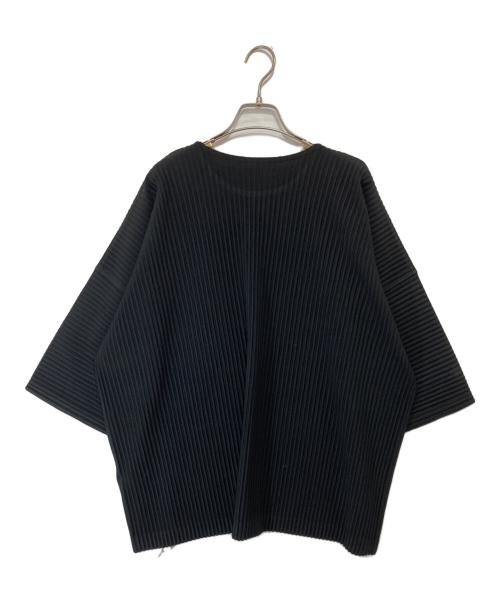HOMME PLISSE ISSEY MIYAKE（オム プリッセ イッセイ ミヤケ）HOMME PLISSE ISSEY MIYAKE (オム プリッセ イッセイ ミヤケ) MONTHLY COLOR MAY　プリーツカットソー　HP51-JK122 ブラック サイズ:3の古着・服飾アイテム