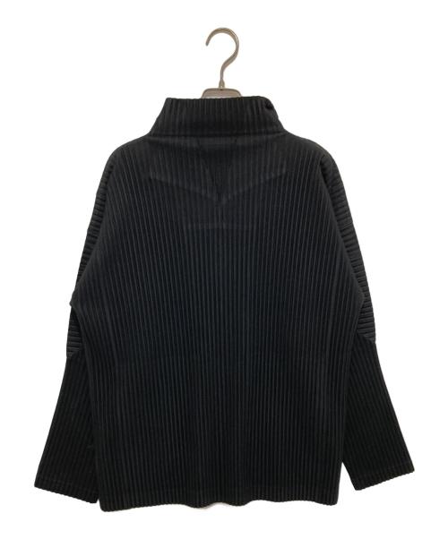 HOMME PLISSE ISSEY MIYAKE（オム プリッセ イッセイ ミヤケ）HOMME PLISSE ISSEY MIYAKE (オム プリッセ イッセイ ミヤケ) 25SS BASICS プリーツジップアップジャケット HP55-JL440 ブラック サイズ:2の古着・服飾アイテム