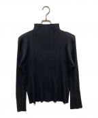 PLEATS PLEASEプリーツプリーズ）の古着「プリーツブラウス」｜ブラック