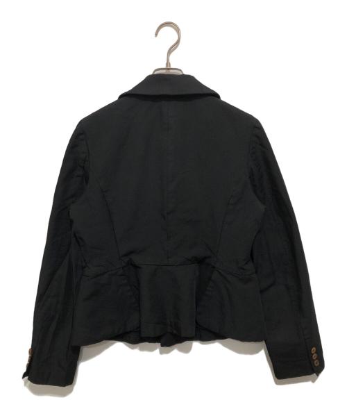 COMME des GARCONS COMME des GARCONS（コムデギャルソン コムデギャルソン）COMME des GARCONS COMME des GARCONS (コムデギャルソン コムデギャルソン) ラウンドカラージャケット RQ-J032　AD2015 ブラック サイズ:Mの古着・服飾アイテム