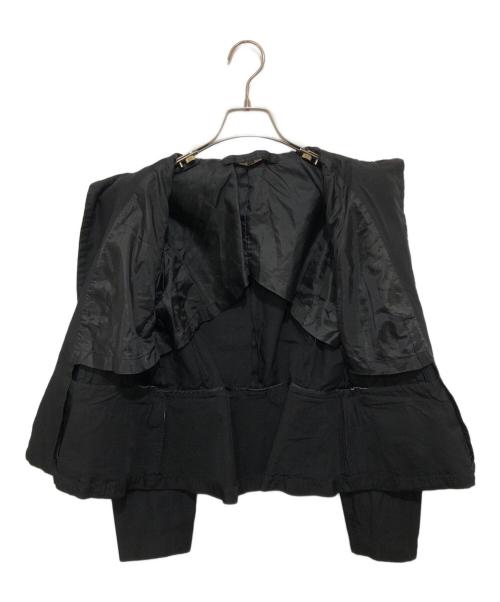 COMME des GARCONS COMME des GARCONS（コムデギャルソン コムデギャルソン）COMME des GARCONS COMME des GARCONS (コムデギャルソン コムデギャルソン) ラウンドカラージャケット RQ-J032　AD2015 ブラック サイズ:Mの古着・服飾アイテム