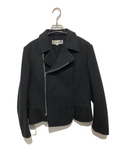 ROBE DE CHAMBRE COMME DES GARCONS（ローブドシャンブル コムデギャルソン）ROBE DE CHAMBRE COMME DES GARCONS (ローブドシャンブル コムデギャルソン) ウールライダースジャケット RN-J021　AD2004 グレー サイズ:Mの古着・服飾アイテム