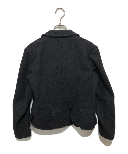 ROBE DE CHAMBRE COMME DES GARCONS（ローブドシャンブル コムデギャルソン）ROBE DE CHAMBRE COMME DES GARCONS (ローブドシャンブル コムデギャルソン) ウールライダースジャケット RN-J021　AD2004 グレー サイズ:Mの古着・服飾アイテム