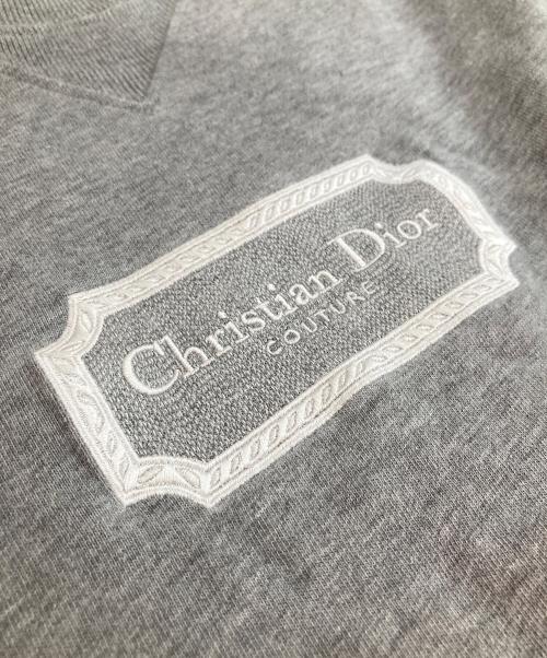 DIOR HOMME（ディオール オム）DIOR HOMME (ディオール オム) ロゴ エンブロイダリー Tシャツ　ロゴ刺繍Ｔシャツ　343J696C0554 グレー サイズ:XXLの古着・服飾アイテム