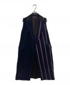 Y's PINKワイズ ピンク）の古着「ストライプロングジレ　YL-J41-830」｜ネイビー