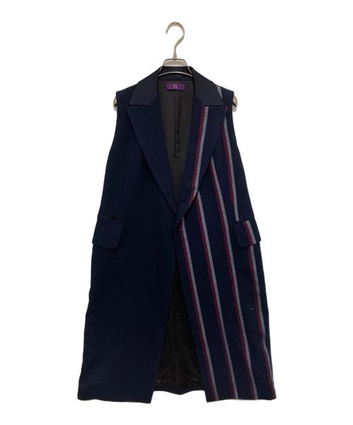 Y's PINK（ワイズ ピンク）Y's PINK (ワイズ ピンク) ストライプロングジレ　YL-J41-830 ネイビー サイズ:SIZE 1の古着・服飾アイテム