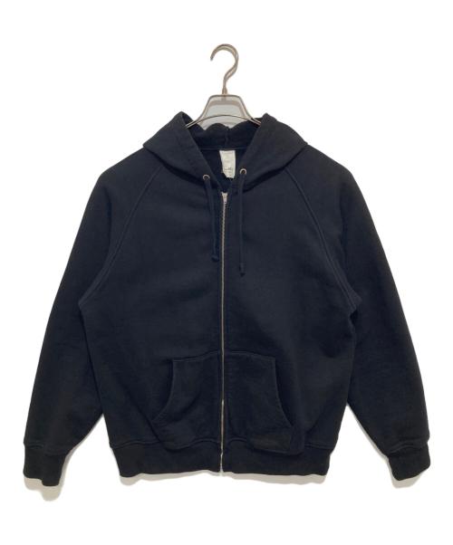 COMOLI（コモリ）COMOLI (コモリ) コットン吊裏毛 ジップパーカー　Y03-05021 ブラック サイズ:3の古着・服飾アイテム