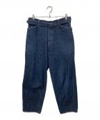 COMOLIコモリ）の古着「ベルテッドパンツデニムパンツ S03-03012」｜インディゴ