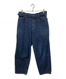 COMOLI（コモリ）の古着「ベルテッドパンツデニムパンツ 	S03-03012」｜インディゴ