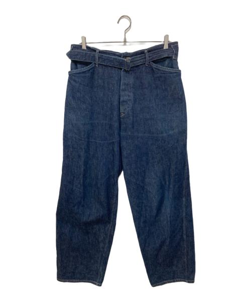 COMOLI（コモリ）COMOLI (コモリ) ベルテッドパンツデニムパンツ 	S03-03012 インディゴ サイズ:2の古着・服飾アイテム