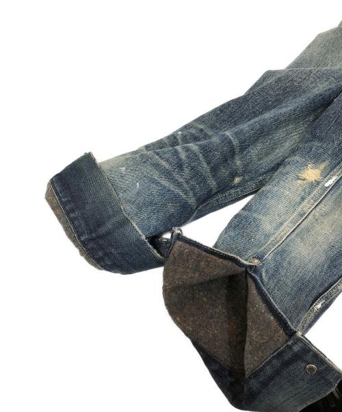 NEIGHBORHOOD（ネイバーフッド）NEIGHBORHOOD (ネイバーフッド) SAVAGE STOCKMAN TYPE-B/C-JKT　ペイント加工デニムジャケット　192YTNH-JKM02 インディゴ サイズ:Lの古着・服飾アイテム