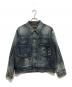 NEIGHBORHOOD（ネイバーフッド）の古着「SAVAGE STOCKMAN TYPE-B/C-JKT　ペイント加工デニムジャケット　192YTNH-JKM02」｜インディゴ