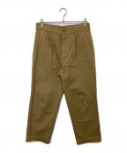 COMME des GARCONS HOMMEコムデギャルソン オム）の古着「タックパンツ　HL-P028　AD2023」｜ブラウン
