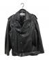 LE CIEL BLEU（ルシェルブルー）の古着「Faux Leather Biker Jacket（フォウレザーバイカージャケット）」｜ブラック