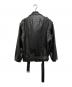 LE CIEL BLEU (ルシェルブルー) Faux Leather Biker Jacket（フォウレザーバイカージャケット） ブラック サイズ:36：18000円