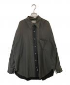 Marvine Pontiak Shirt Makersマーヴィンポンティアックシャツメイカーズ）の古着「Regular Collar 3 Button SH　レギュラーカラースリーボタンシャツ　MRSM-1901S」｜グレー