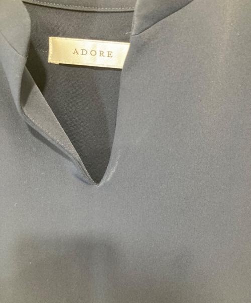 ADORE（アドーア）ADORE (アドーア) クリアジョーゼットワンピース ネイビー サイズ:36の古着・服飾アイテム