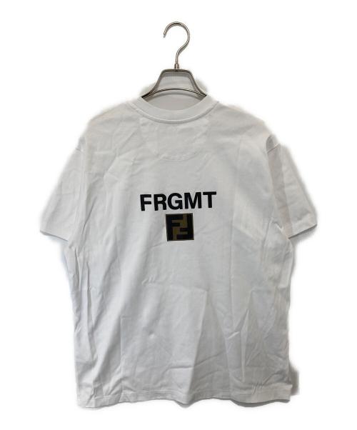FENDI（フェンディ）FENDI (フェンディ) FRAGMENT DESIGN (フラグメントデザイン) コラボTシャツ　23FW FY1144 AQJN ホワイト サイズ:Sの古着・服飾アイテム