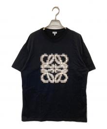 LOEWE（ロエベ）の古着「ピクセレイテッド アナグラム Tシャツ　H526Y22XAD　」｜ブラック