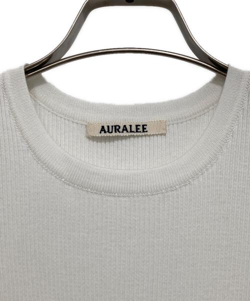AURALEE（オーラリー）AURALEE (オーラリー) GIZA HIGH GAUGE RIB KNIT TEE A00T02HR リブニット ギザコットン ハイゲージ編み ホワイト サイズ:1の古着・服飾アイテム