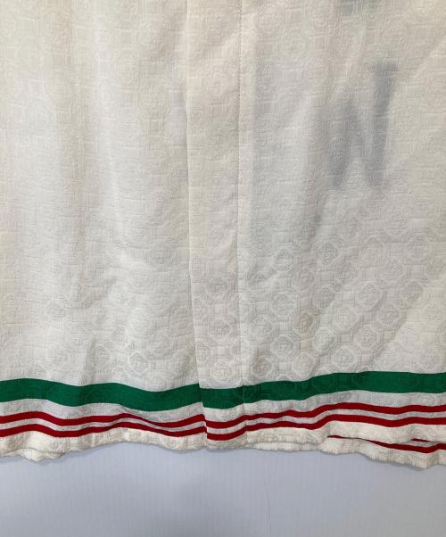 CASABLANCA（カサブランカ）CASABLANCA (カサブランカ) Casa Way Knitted Collar Short Sleeve Silk Shirt　カーサウェイニッテッドショートスリーブシルクシャツ	MS23-SH-014-01 アイボリー サイズ:Sの古着・服飾アイテム