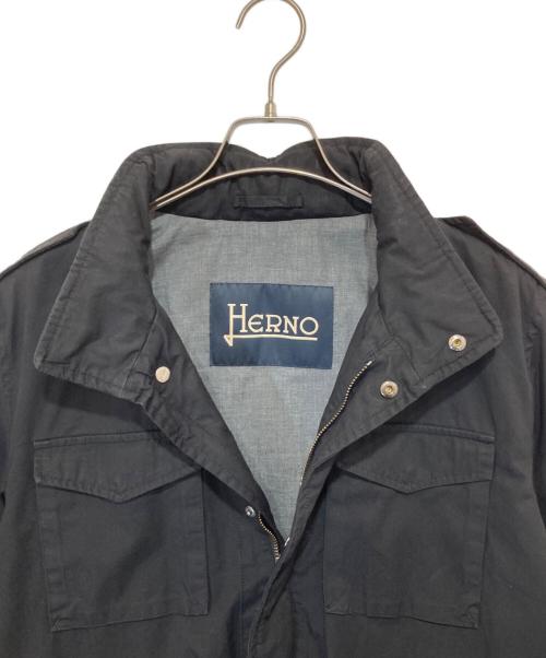 HERNO（ヘルノ）HERNO (ヘルノ) ミリタリージャケット　71651-68760-5 ブラック サイズ:52の古着・服飾アイテム
