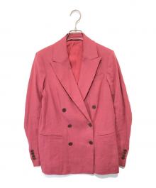 BRUNELLO CUCINELLI（ブルネロクチネリ）の古着「リネン混テーラードジャケット」｜ピンク