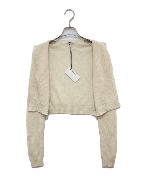 AURALEE（オーラリー）AURALEE (オーラリー) 25SS　SUMMER CASHMERE KNIT CREW NECK CARDIGAN（サマーカシミヤニット クルーネックカーディガン）A25SC03CK  ホワイト サイズ:2の古着・服飾アイテム