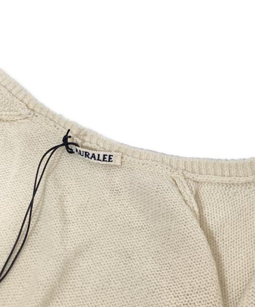 AURALEE（オーラリー）AURALEE (オーラリー) 25SS　SUMMER CASHMERE KNIT CREW NECK CARDIGAN（サマーカシミヤニット クルーネックカーディガン）A25SC03CK  ホワイト サイズ:2の古着・服飾アイテム