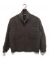 AURALEE（オーラリー）の古着「BRUSHED SURI ALPACA MOHAIR JACQUARD ZIP BLOUSON　ブラッシュドスリアルパカモヘアジャカードジップブルゾン　A23AB01AJ」｜ダークブラウン