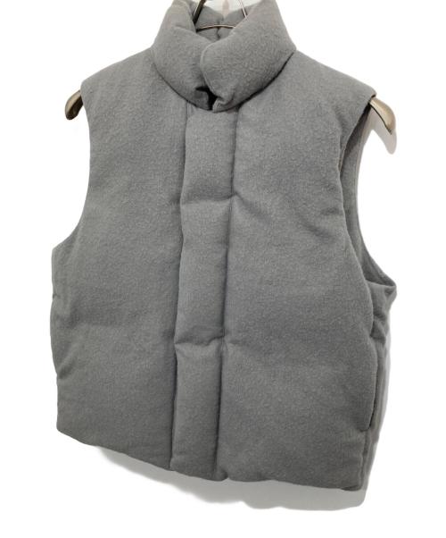 AURALEE（オーラリー）AURALEE (オーラリー) BRUSHED ALPACA WOOL DOWN VEST　ブラッシュドアルパカウールダウンベスト　24AW　A24AV02AS　 グレー サイズ:4の古着・服飾アイテム