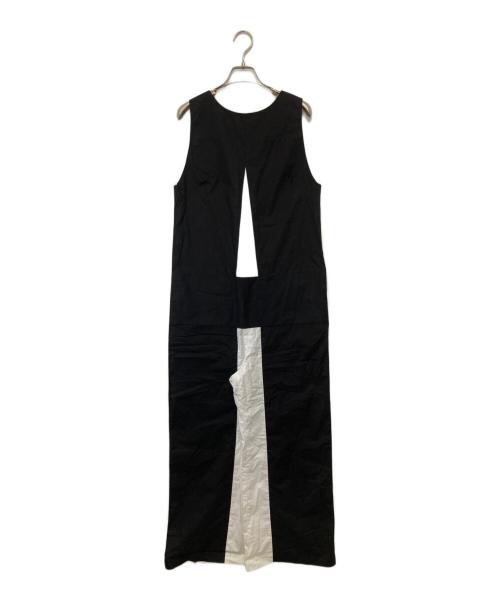 MM6 Maison Margiela（エムエムシックスメゾンマルジェラ）MM6 Maison Margiela (エムエムシックスメゾンマルジェラ) サロペット　バイカラー　オールインワン　S52FP0033 S47294 ブラック サイズ:38の古着・服飾アイテム