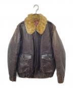 NUMBER (N)INEナンバーナイン）の古着「03AW カート期 レザー ダウンパファー フライトジャケット」｜ブラウン