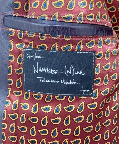 NUMBER (N)INE（ナンバーナイン）NUMBER (N)INE (ナンバーナイン) 03AW カート期 レザー ダウンパファー フライトジャケット ブラウン サイズ:2の古着・服飾アイテム