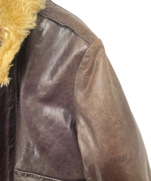 NUMBER (N)INE（ナンバーナイン）NUMBER (N)INE (ナンバーナイン) 03AW カート期 レザー ダウンパファー フライトジャケット ブラウン サイズ:2の古着・服飾アイテム