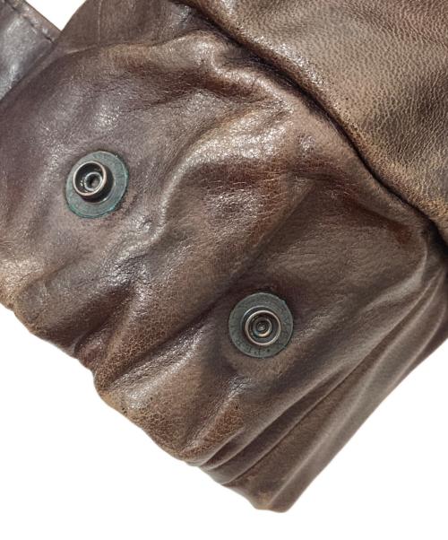 NUMBER (N)INE（ナンバーナイン）NUMBER (N)INE (ナンバーナイン) 03AW カート期 レザー ダウンパファー フライトジャケット ブラウン サイズ:2の古着・服飾アイテム