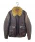 NUMBER (N)INE（ナンバーナイン）の古着「03AW カート期 レザー ダウンパファー フライトジャケット」｜ブラウン