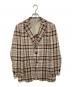 BEAMS F（ビームスエフ）の古着「 EASY MARZOTTO リネンチェックテーラードジャケット　21-16-0177-015」｜ブラウン