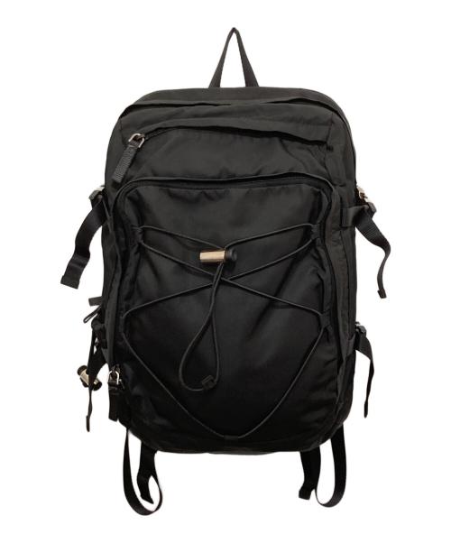 PRADA（プラダ）PRADA (プラダ) VZ0055 バックパック ブラック ナイロン サフィアーノ TESSUTO MONTAGN ブラックの古着・服飾アイテム