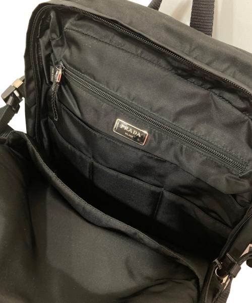 PRADA（プラダ）PRADA (プラダ) VZ0055 バックパック ブラック ナイロン サフィアーノ TESSUTO MONTAGN ブラックの古着・服飾アイテム
