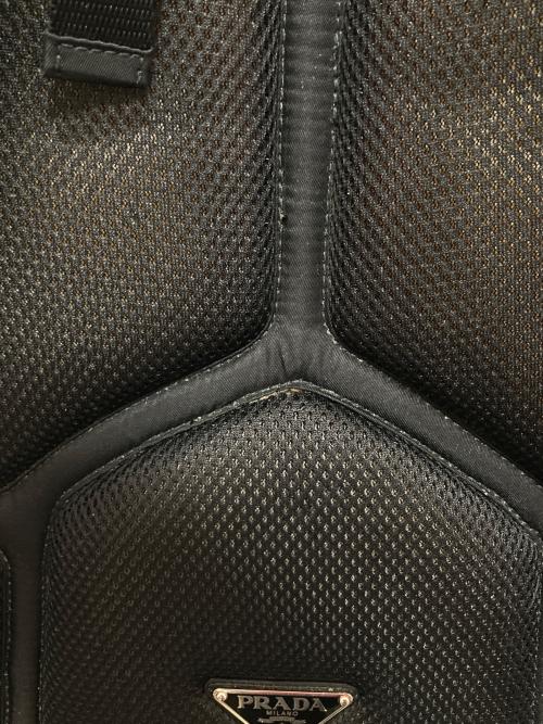 PRADA（プラダ）PRADA (プラダ) VZ0055 バックパック ブラック ナイロン サフィアーノ TESSUTO MONTAGN ブラックの古着・服飾アイテム